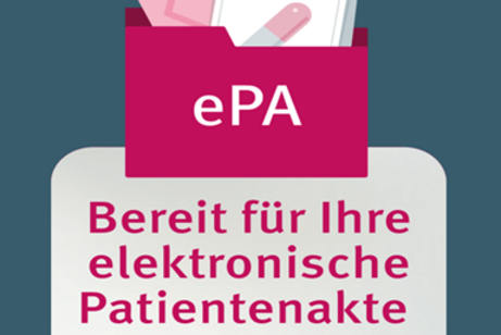 Das Symbolbild der ePA stellt die Frage : Bereit für die elektronische Patientenakte