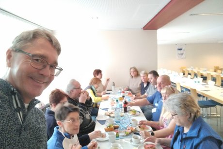 Fr&uuml;hst&uuml;ckspause des Helferteams