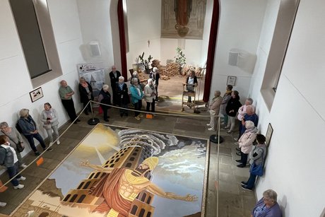 Früchteteppich "Der Turmbau zu Babel" in Sargenzell
