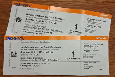 2 Veranstaltungskarten