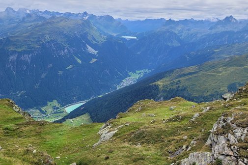 Herrlicher Blick &uuml;ber das Gargellental in Richtung Schweiz