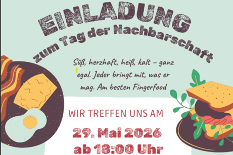 Einladung zum Tag der Nachbarschaft