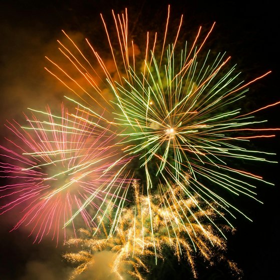 verschiedenes, buntes Feuerwerk