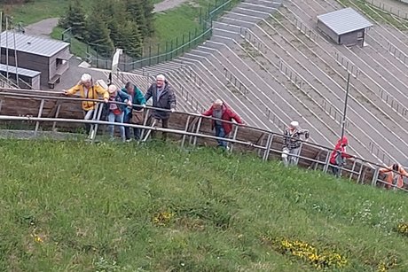 Der Aufstieg über die Treppen