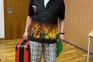 Der Aktive Wolfgang mit dem Vortrag über den Urlauber.