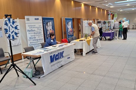 Der aufgebaute VdK- Infostand