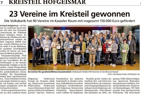 Zeitungsbericht HNA Preisverleihung