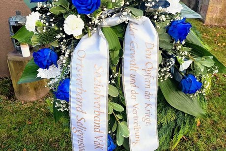 Der Kranz des VdK- Ortsverbandes Seligenstadt