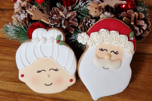 Bild eines Weihnachtssterns mit Nikolaus und Frau
