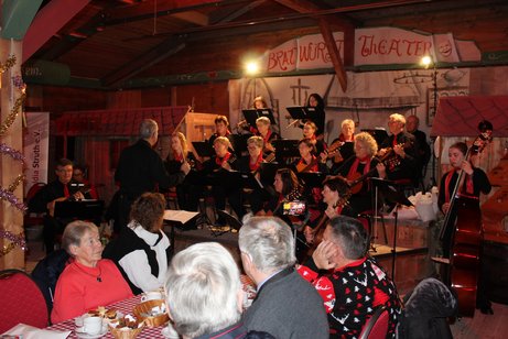 Das Mandolinenorchester bei seiner Darbietung