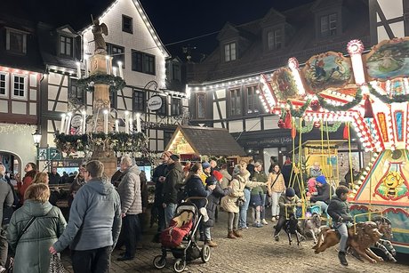 Bild vom Treiben auf dem Weihnachtsmarkt