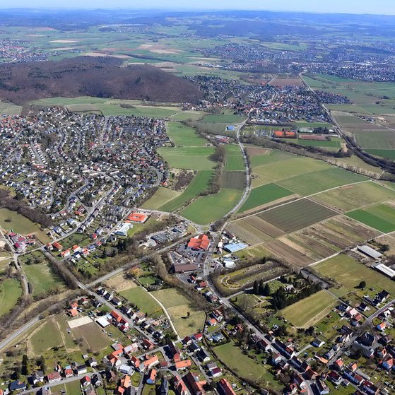 Ahnatal von oben von Ruth Brosche, Ahnatall