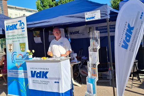 Infostand am Sommerfest des Vereinsring auf dem Gravensteiner Platz