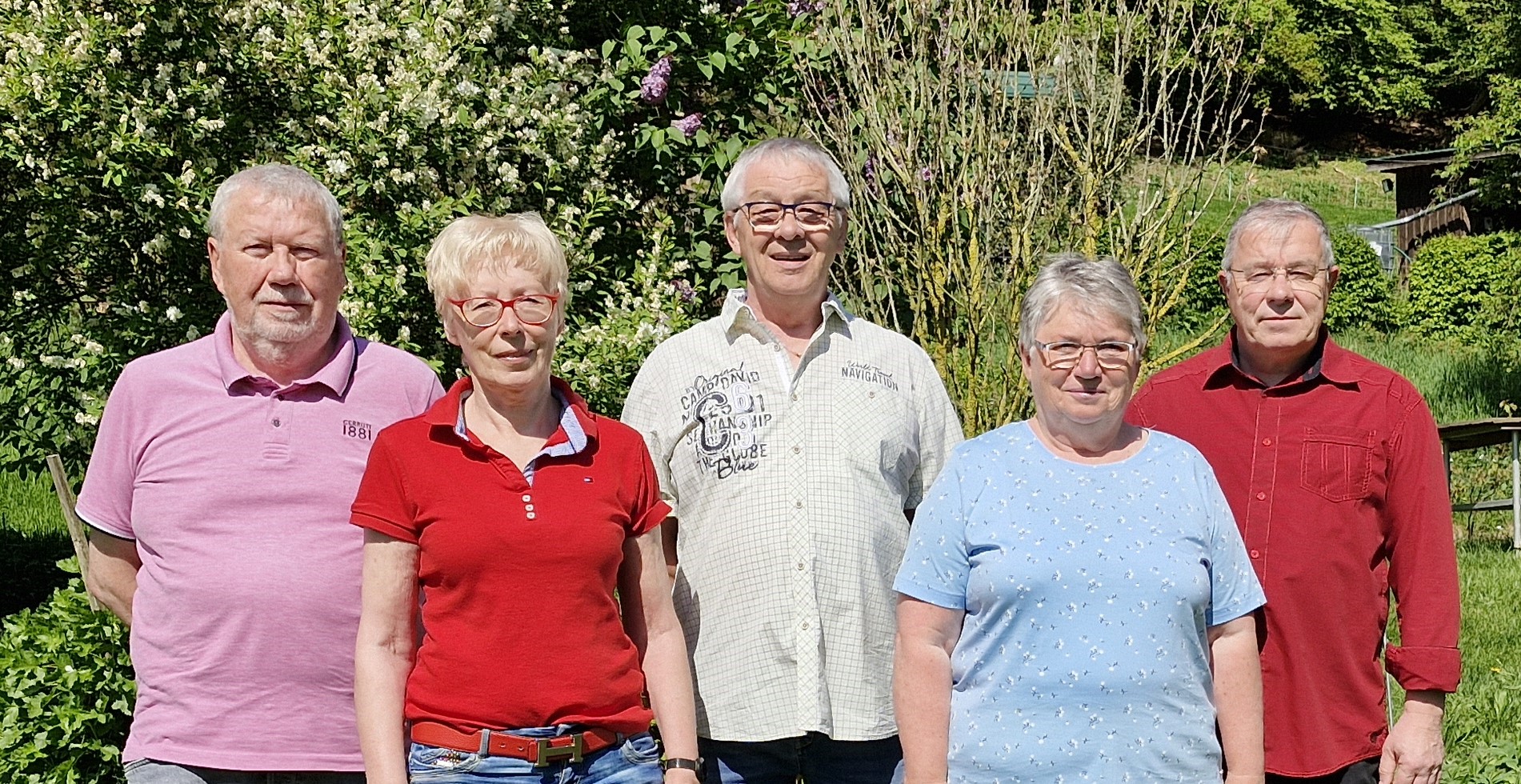 von links stellvertreter Vorsitzender Franz-Wolfgang Giese, Schriftführer Renate Ellrich, Vorsitzender Joachim Sostmann, Beisitzer Lydia Sand, Kassenführung Markus Sand