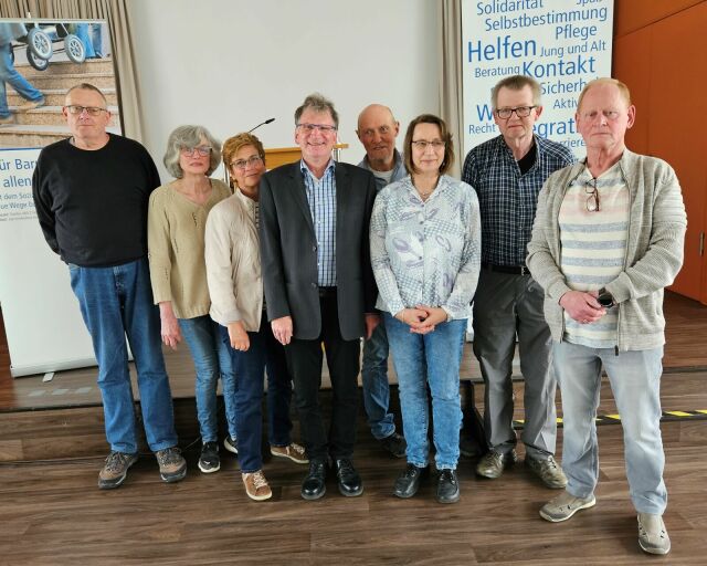 von links: Peer Asser, Gudrun Engelhard, Steffi Sonntag, Hans-Jürgen Wüst, Norbert Wiegand, Martina Bärenfänger, Willi Reich, Reinhold Pochert. Es fehlt: Dieter Käding