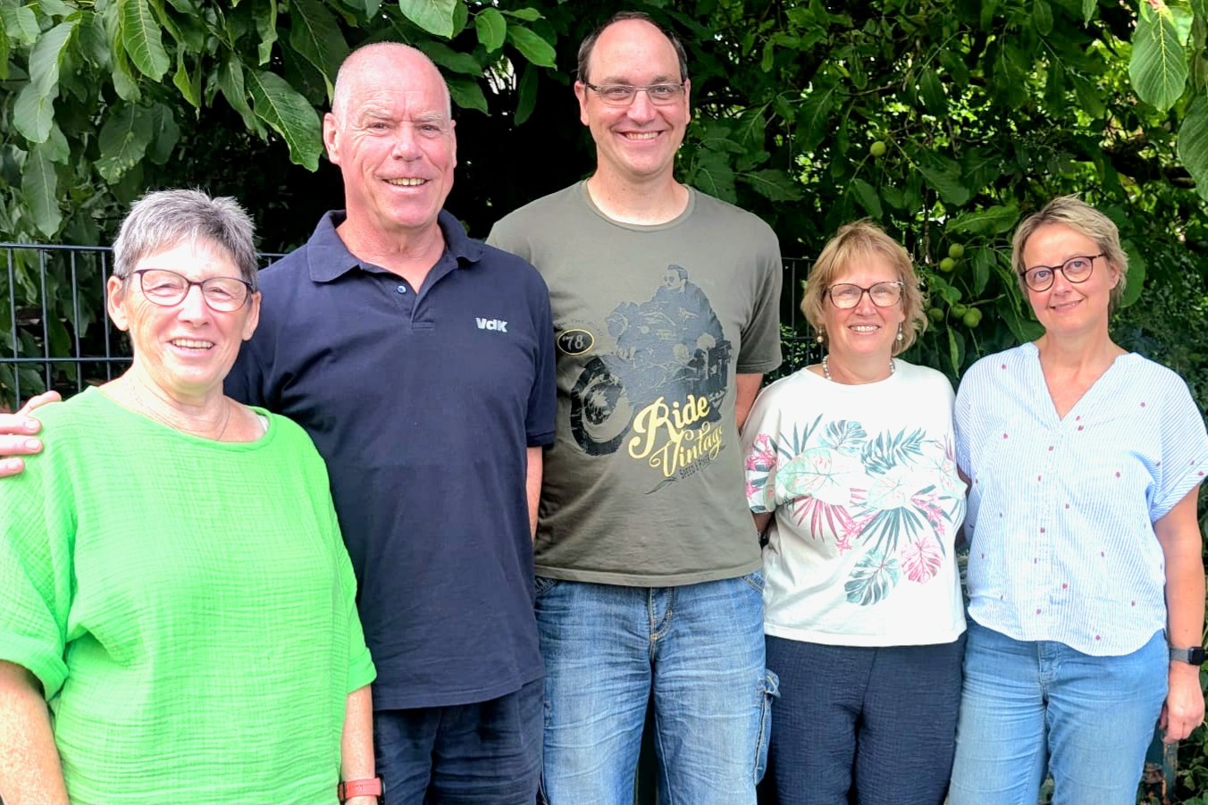 Von links nach rechts: Christiane Schenk, Momberg, Mitgliederbetreuung Frank N&uuml;hs, Momberg, Teamsprecher/Ansprechpartner Daniel Baron, Mengsberg, Schriftf&uuml;hrer Carmen Schlitt, Momberg, Kasse und Mitgliederverwaltung Katja Kaisinger, Speckswinkel, Mitgliederbetreuung
