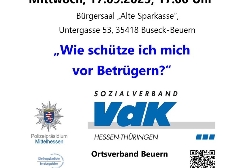 Plakat mit den Daten der Veranstaltung