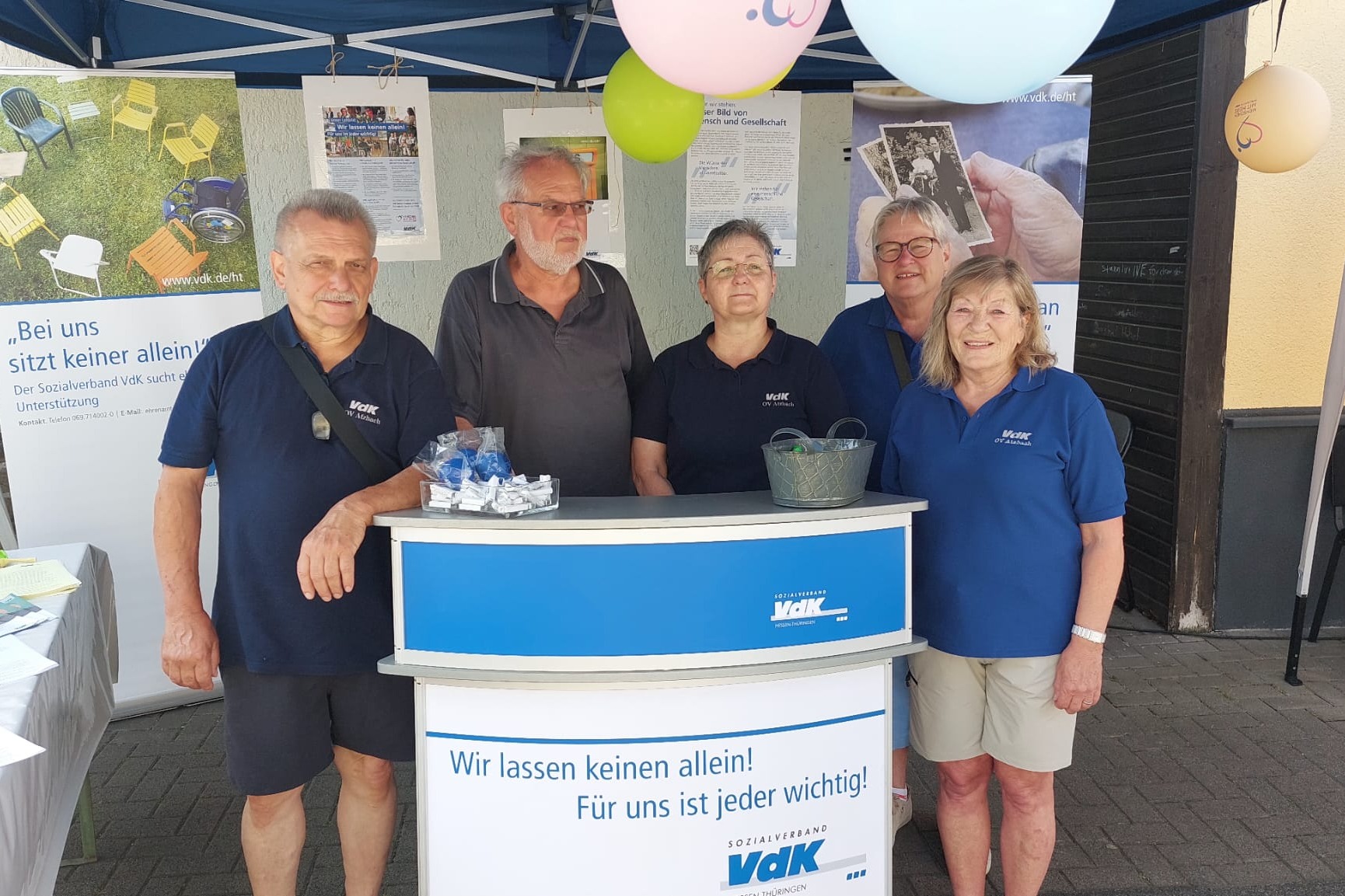 Bild vom Stand mit Standbesetztung