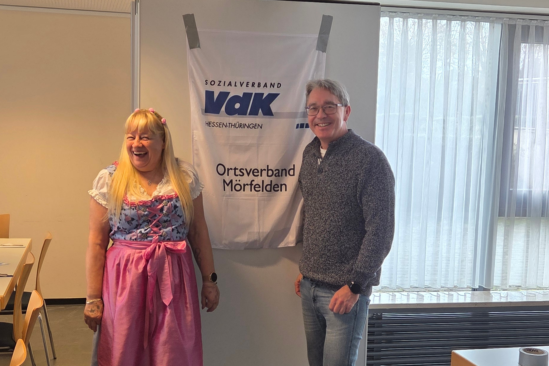 Fr&uuml;hst&uuml;ck Blau Wei&szlig; / Jahresauftaktveranstaltung, pr&auml;sentiert von Christine Schluckebier / Helferteam und Frederick Krahn / Ortsvorsitzender