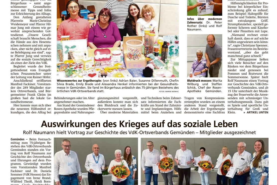 Vorstand und Gäste anlässlich Sommerfest 2024
