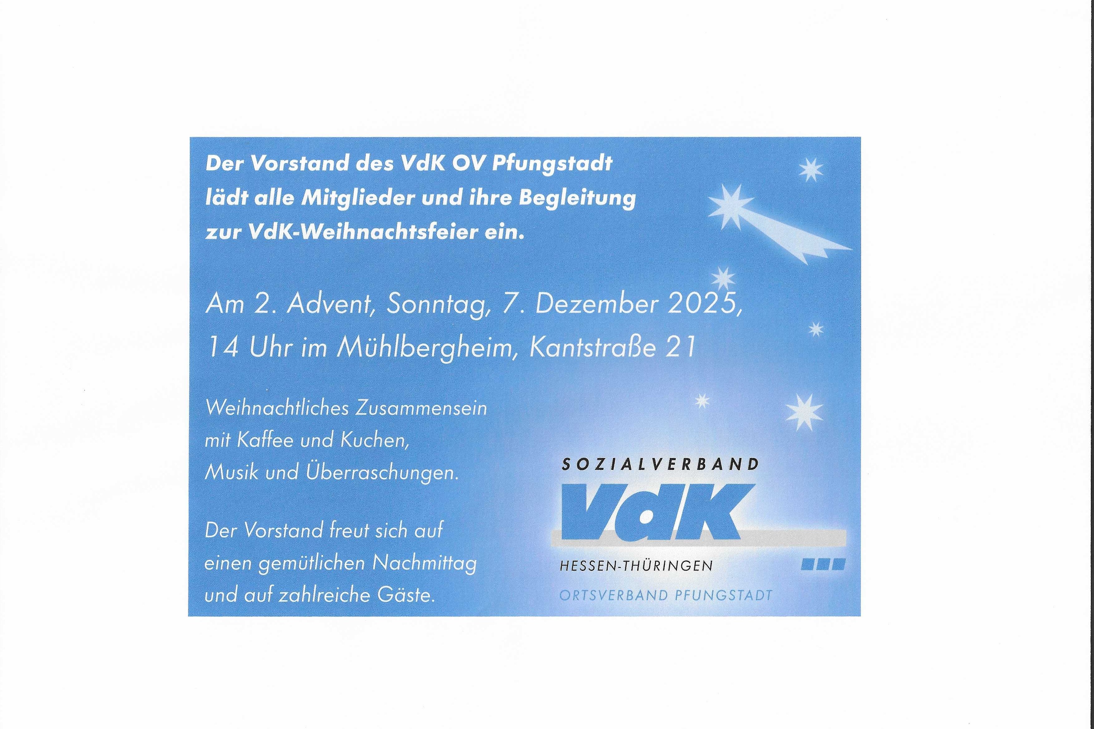 VdK Weihnachstfeier 2025 VdK Weihnachstfeier 2025