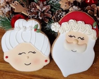 Bild eines Weihnachtssterns mit Nikolaus und Frau