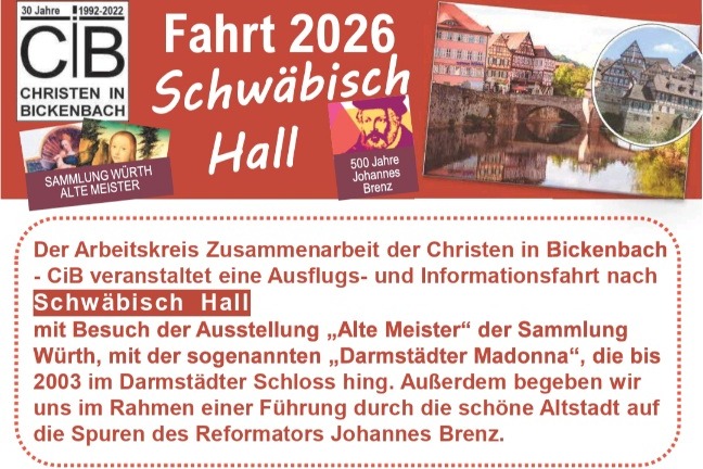 Fahrt nach Schwäbisch-Hall