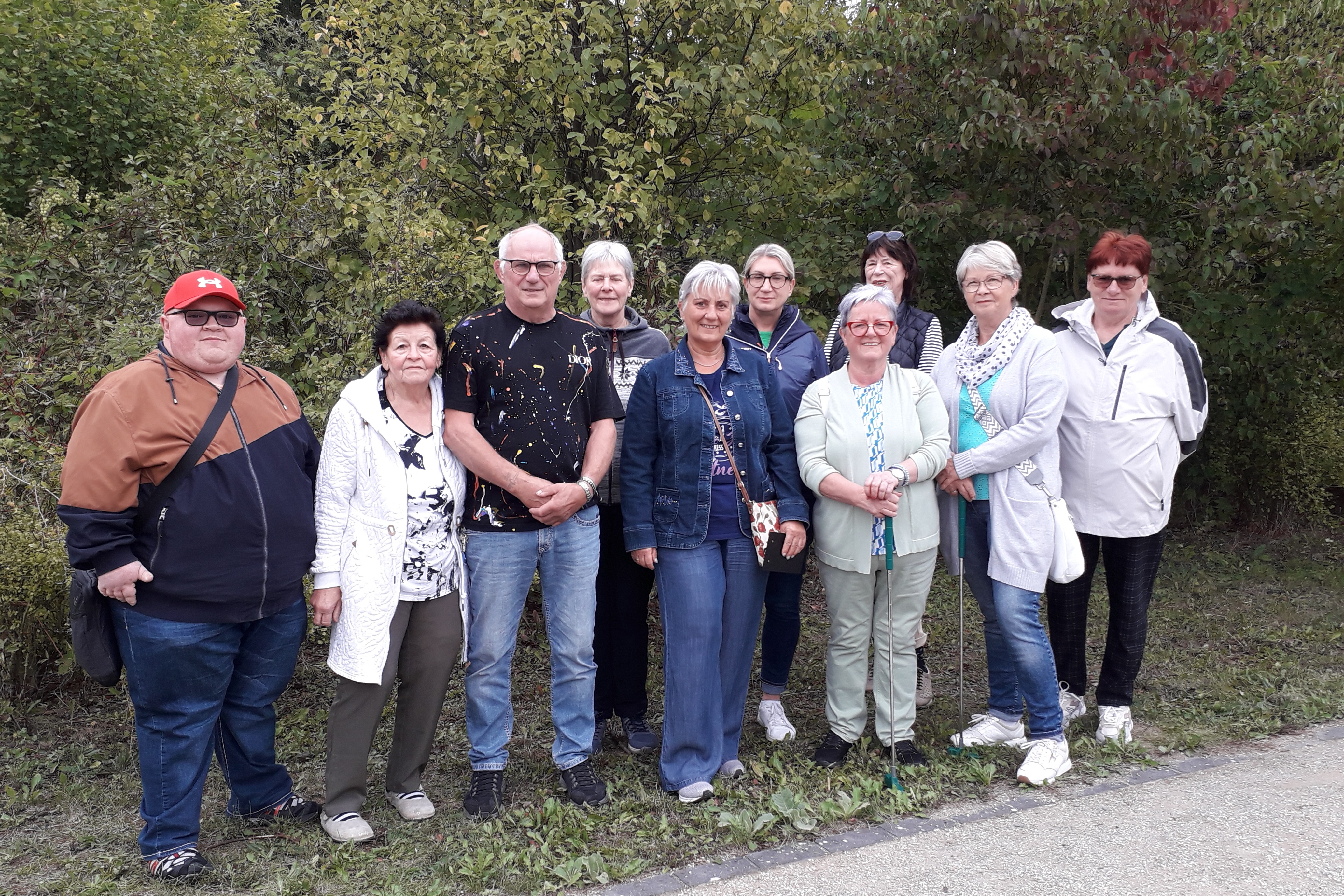 Die Minigolfspieler im Gruppenbild