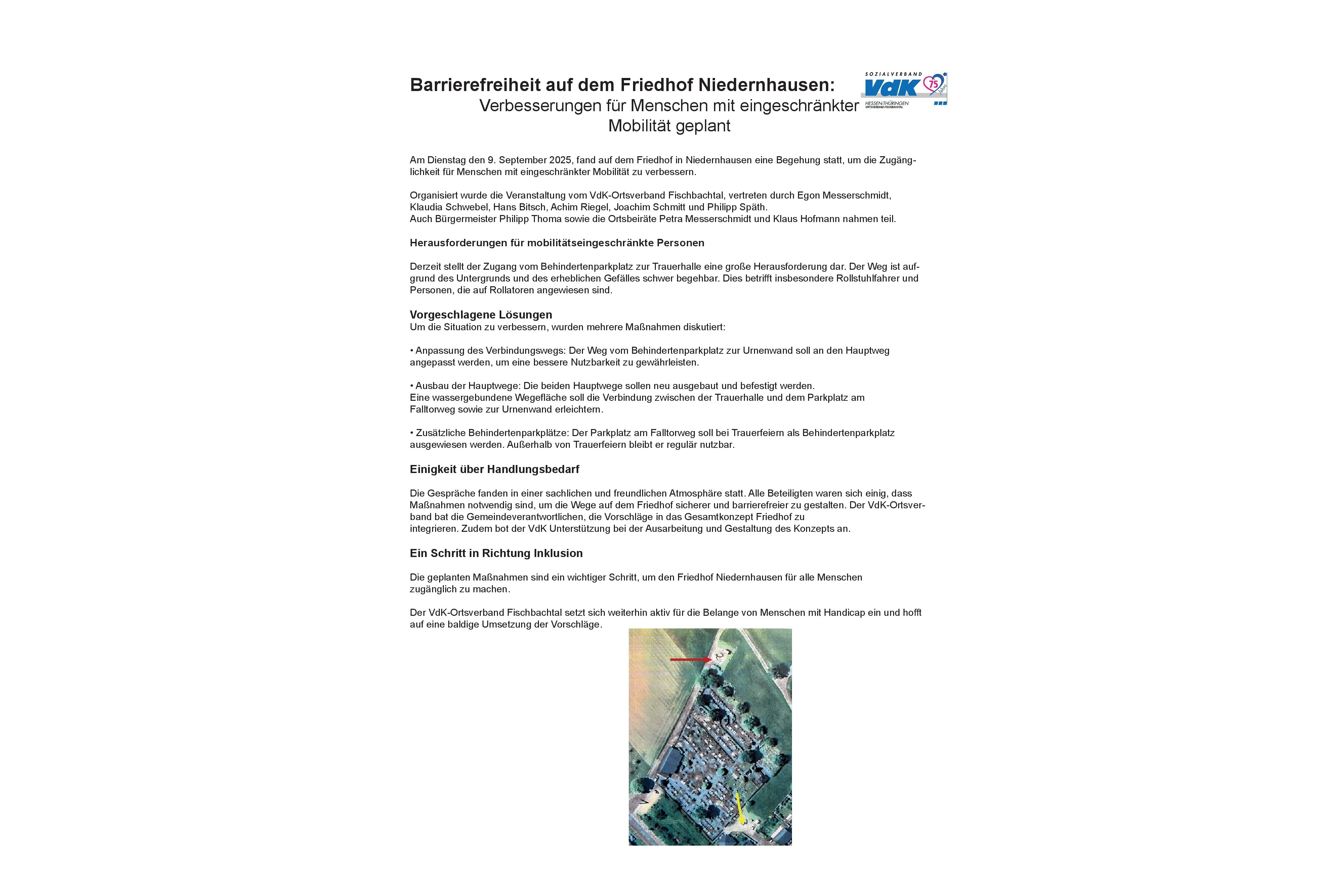 Artikel zur Barrierefreiheit auf dem Friedhof Niedernhausen Artikel zur Barrierefreiheit auf dem Friedhof Niedernhausen