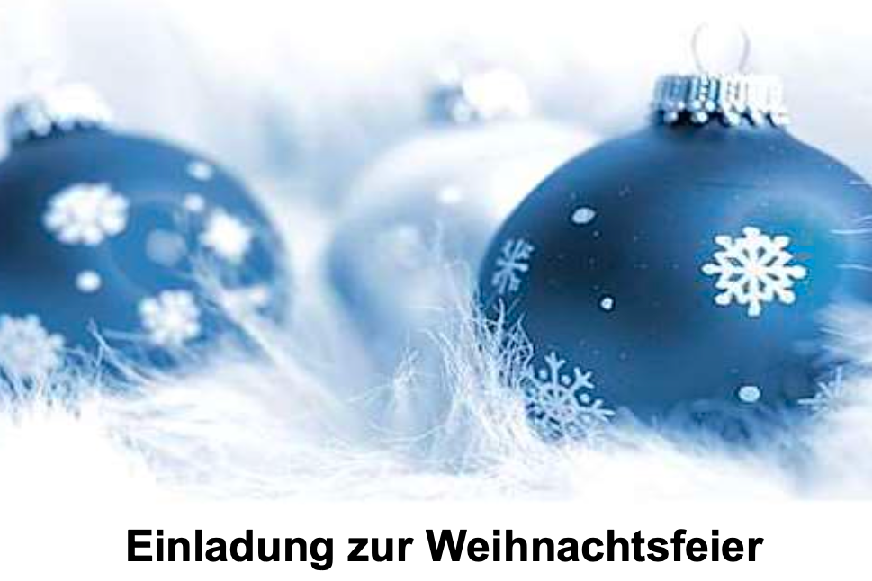 Einladung zur Weihnachtsfeier