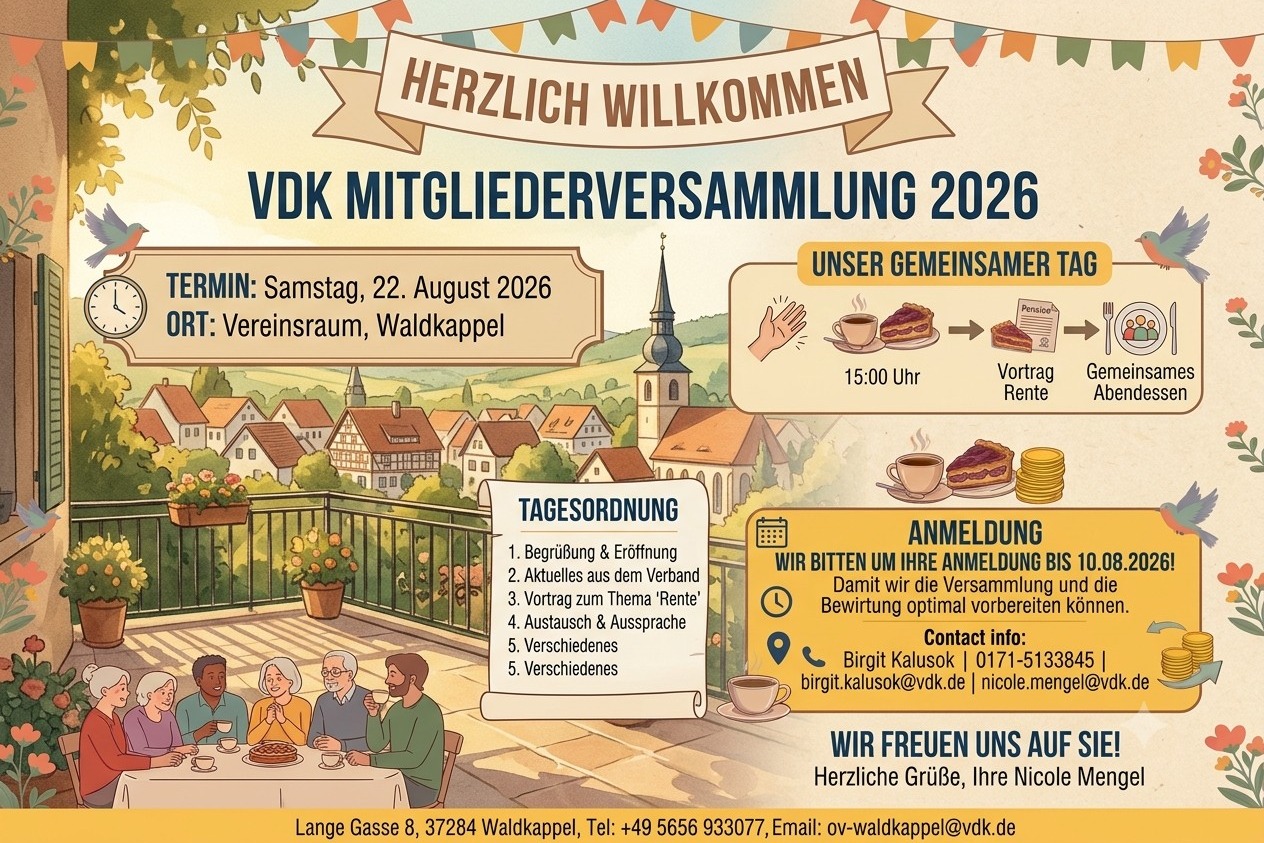 Einladung Mitgliederversammlung 2026