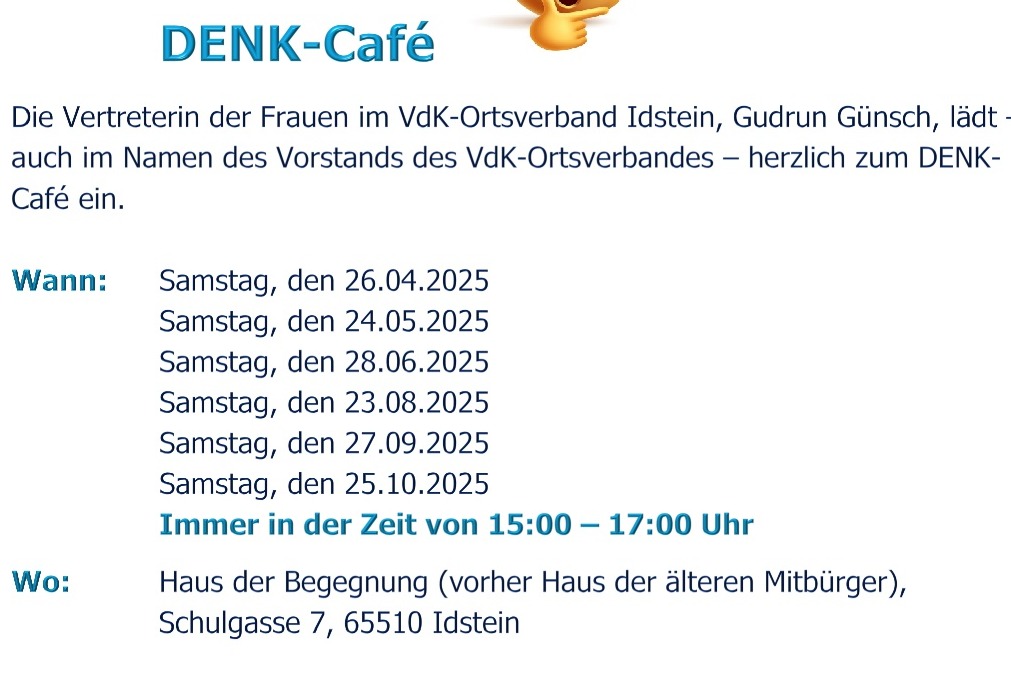 Die aktuellen Termine im Jahr 2025