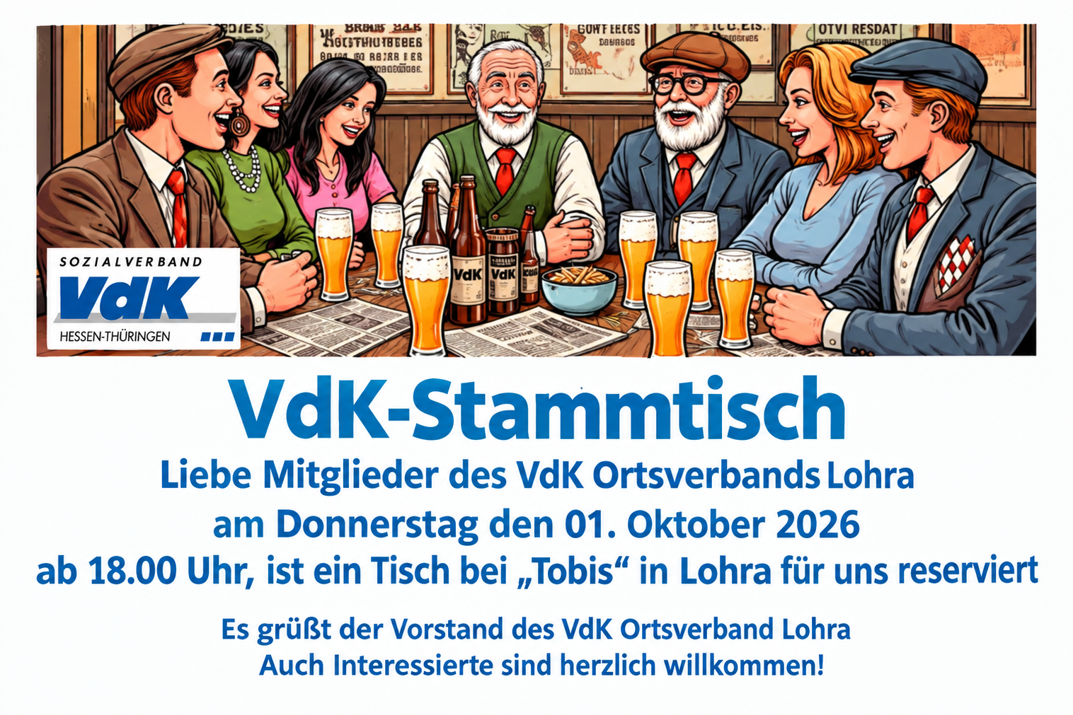 KI generiertes Bild - VdK- Stammtisch