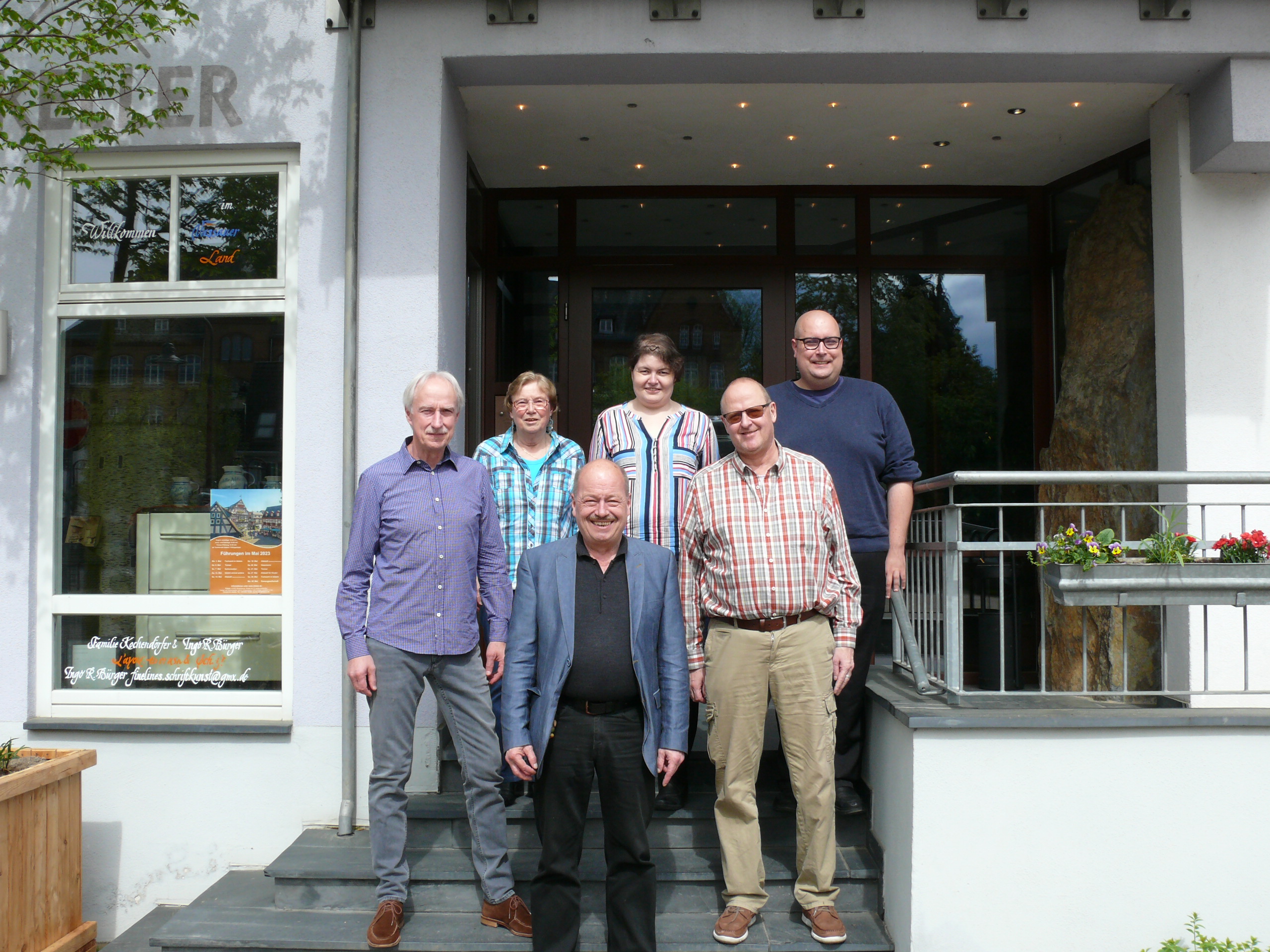 Von links nach rechts: Egon Brand, Christine Kulling, Alfred Strauß, Tina Heck, Stefan Reifenberger und René Zwer