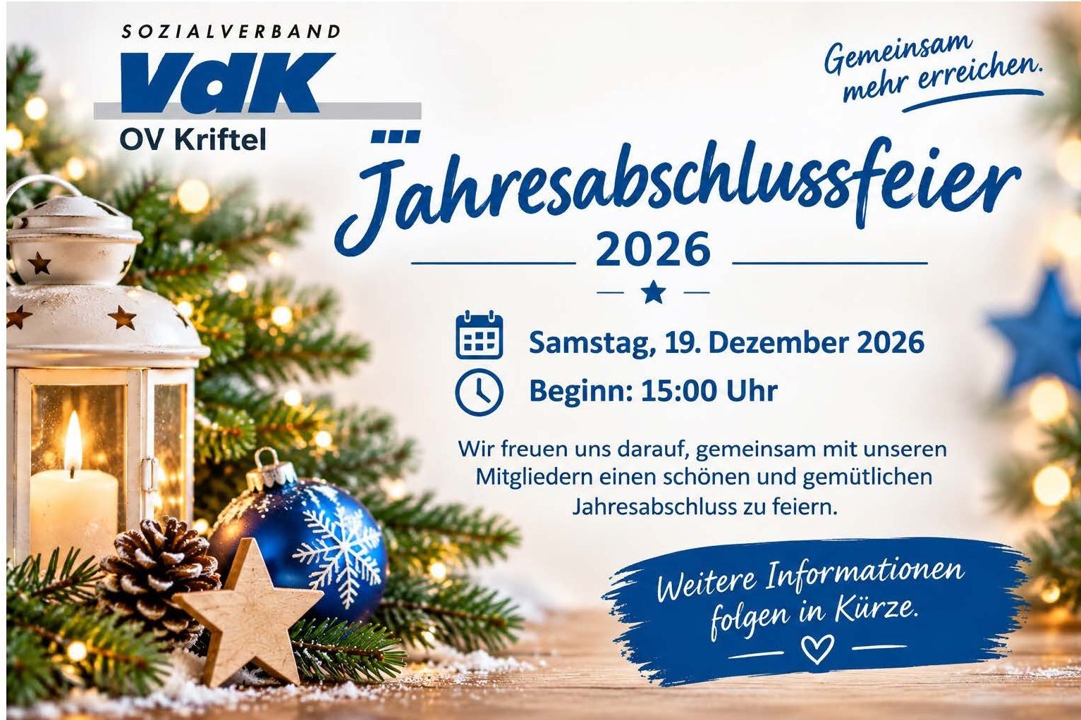 Jahresabschlussfeier 2026 OV Kriftel
