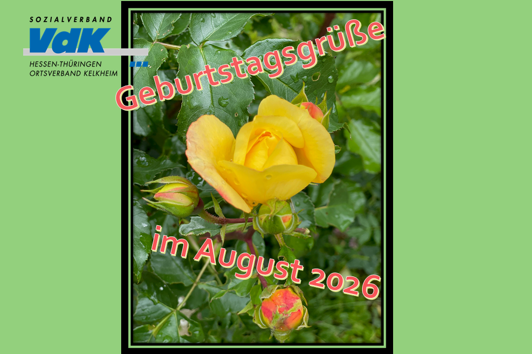 Geburtstagsgru&szlig; im August