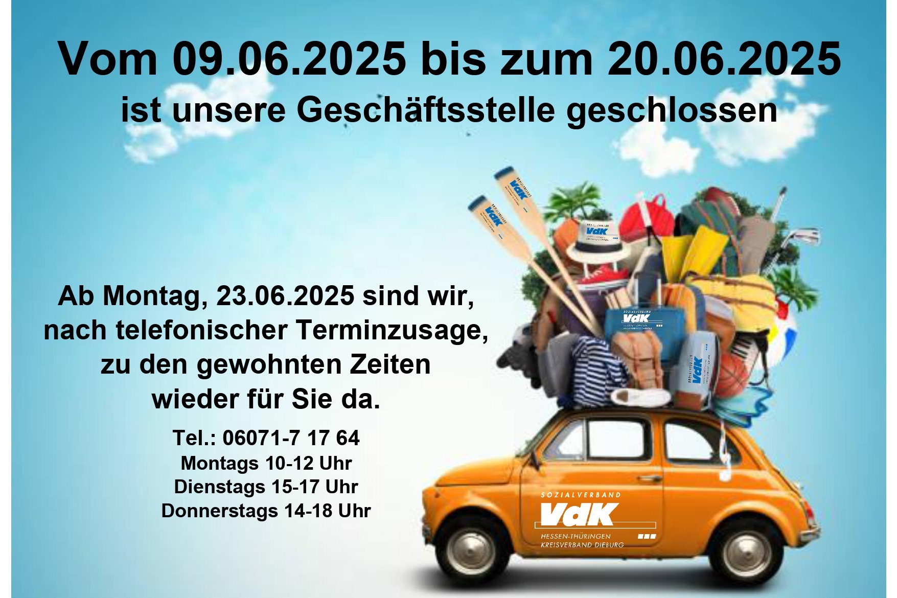 Urlaub im Kreisverband Dieburg Flyer Urlaub im Kreisverband Dieburg