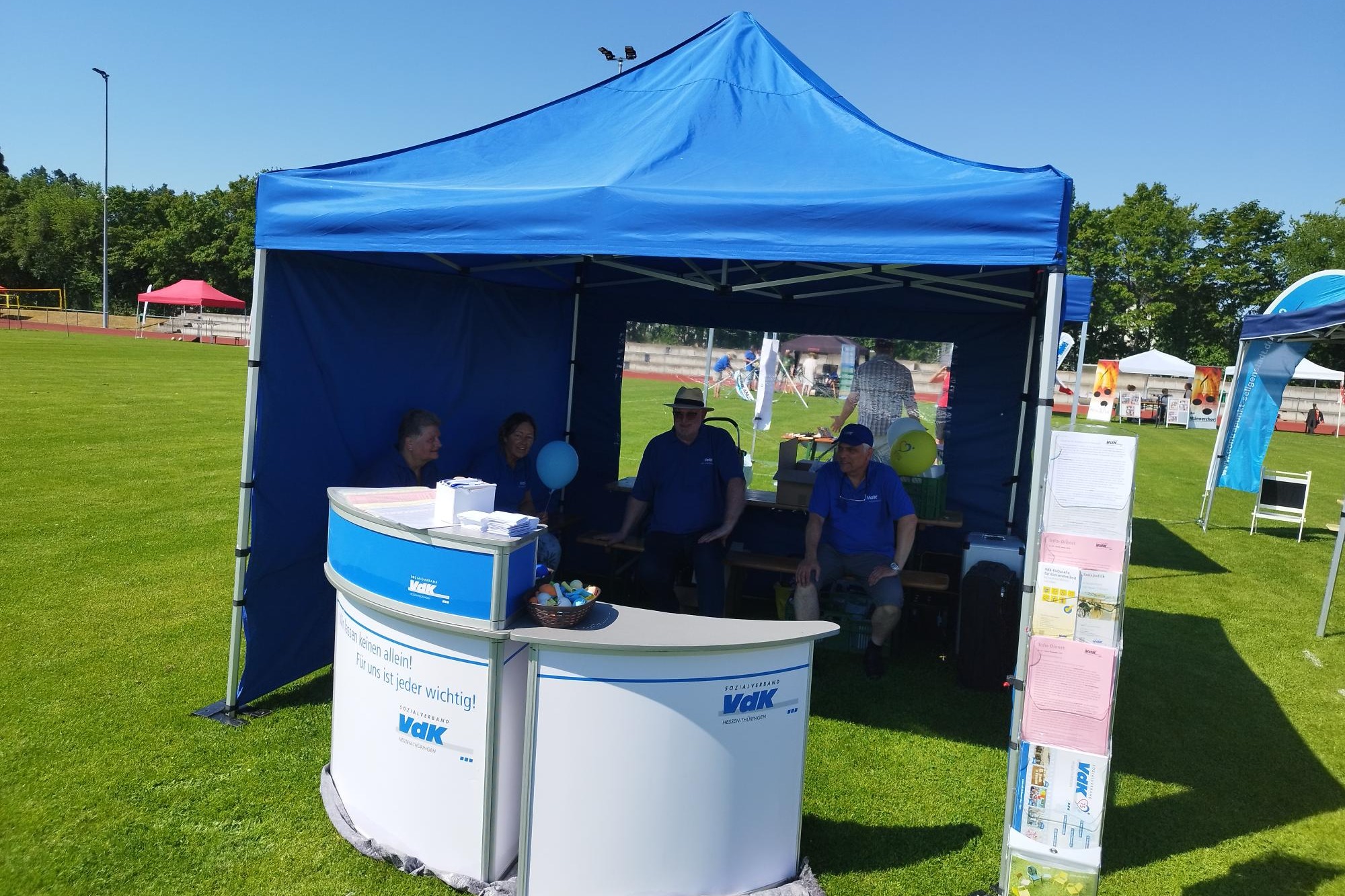 Der aufgebaute VdK- Infostand