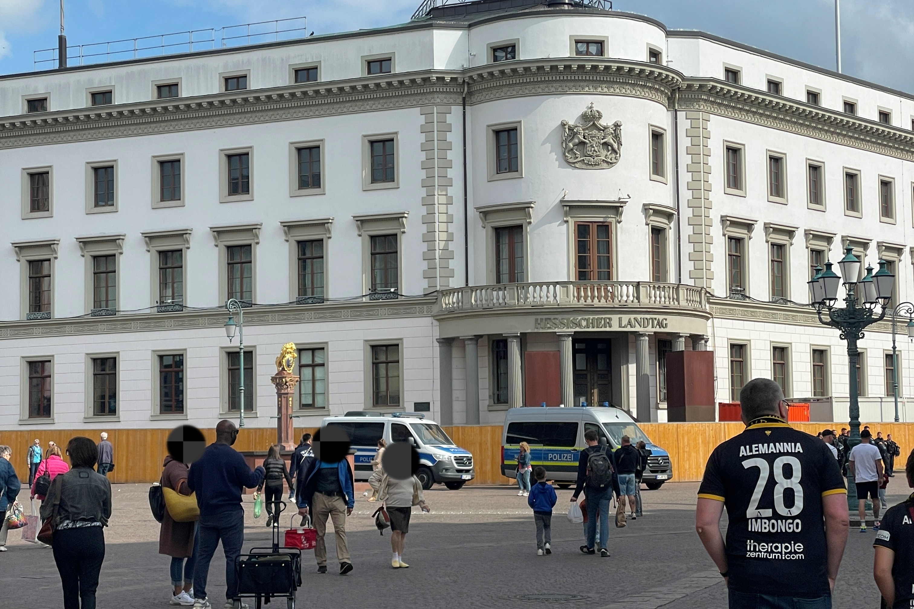 Hessischer Landtag vom Marktplatz gesehen