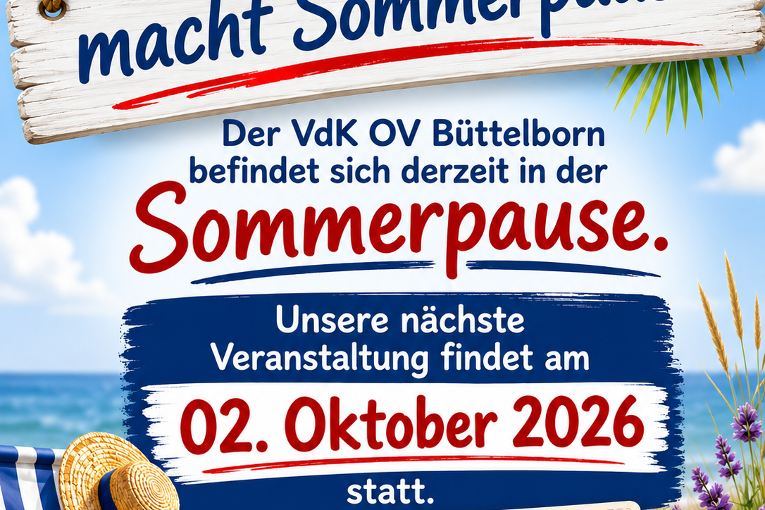 Sommerpause VdK OV B&uuml;ttelborn