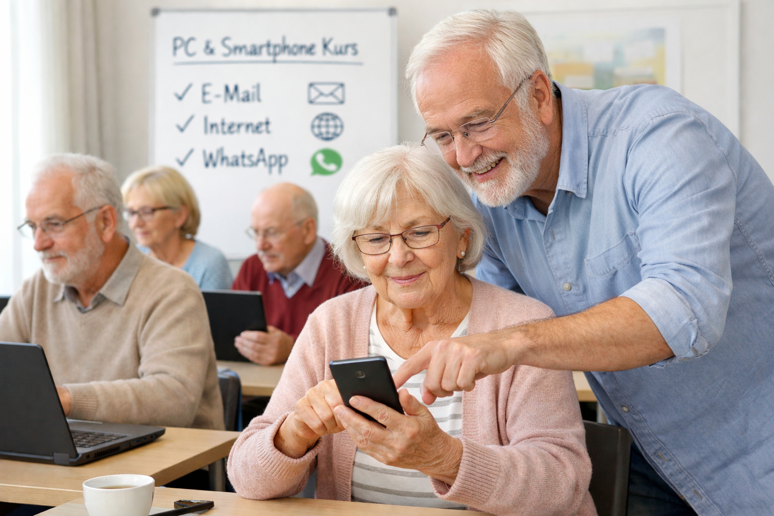 Schulung Smartphone und Notebook